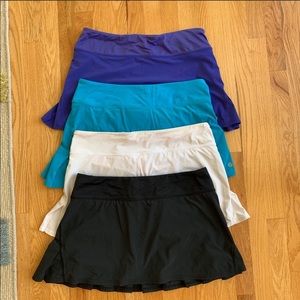 (4) lululemon Run Speed Skirts